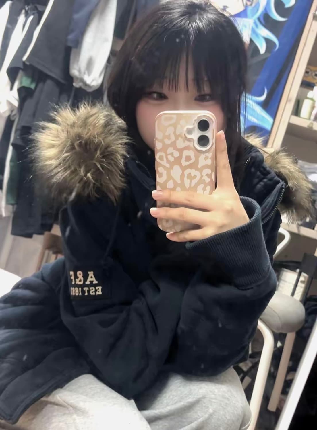 급처)아베크롬비 y2k 퍼후드집업 상품이미지2