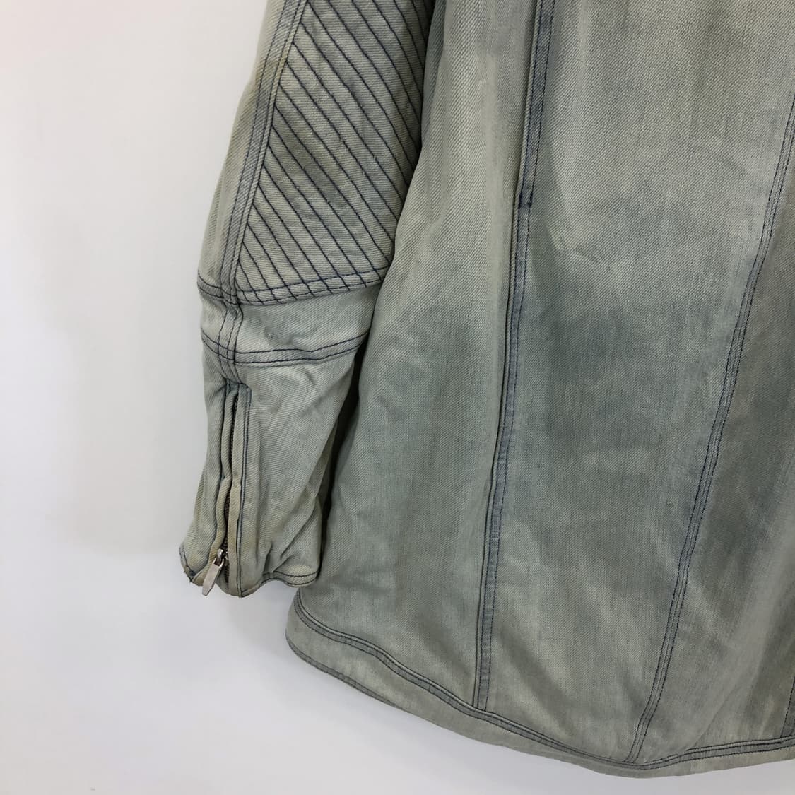 theory 띠어리 USA 워싱 데님 바이커자켓 S 상품이미지5