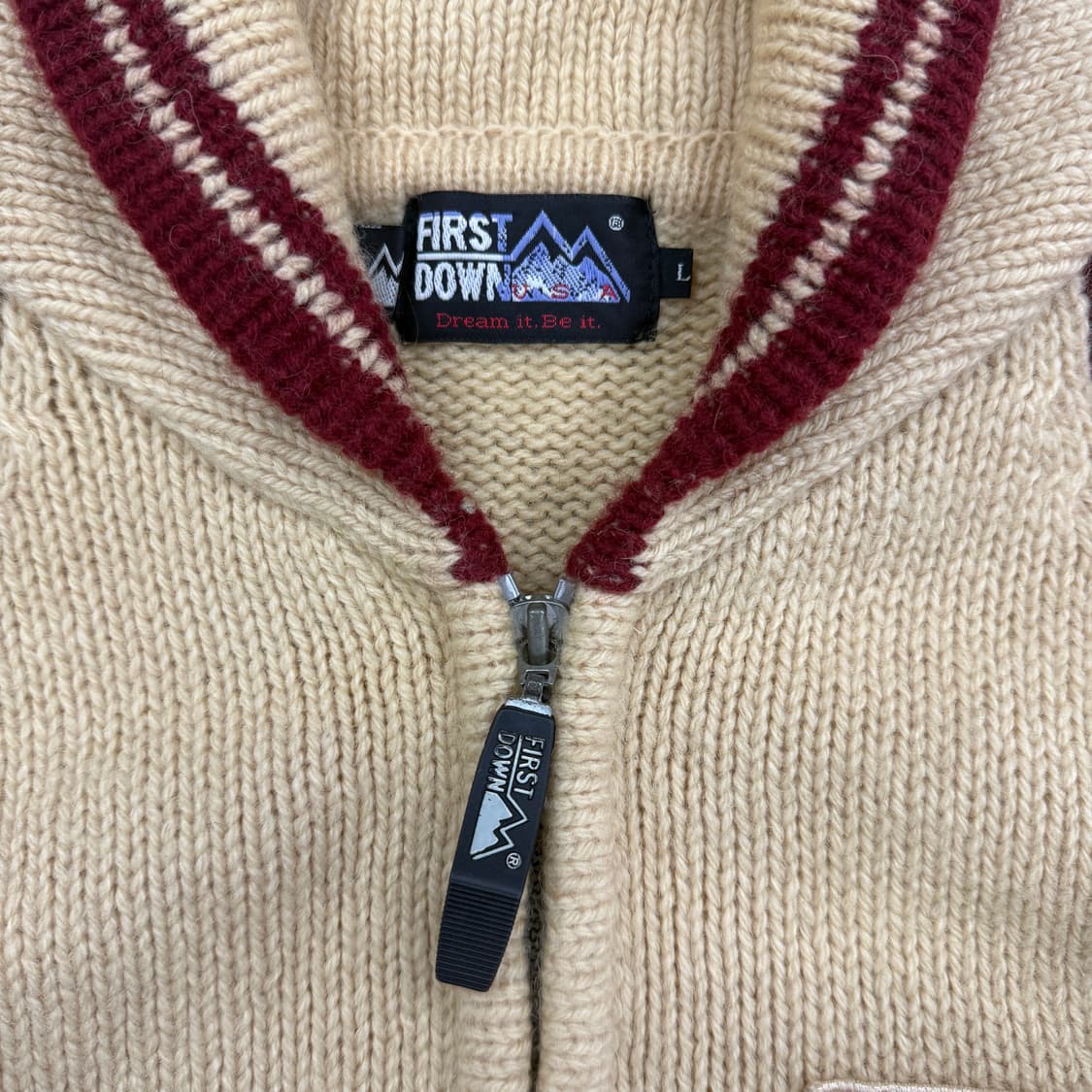 (M)JPN 퍼스트 다운 First down 울 니트집업 상품이미지2