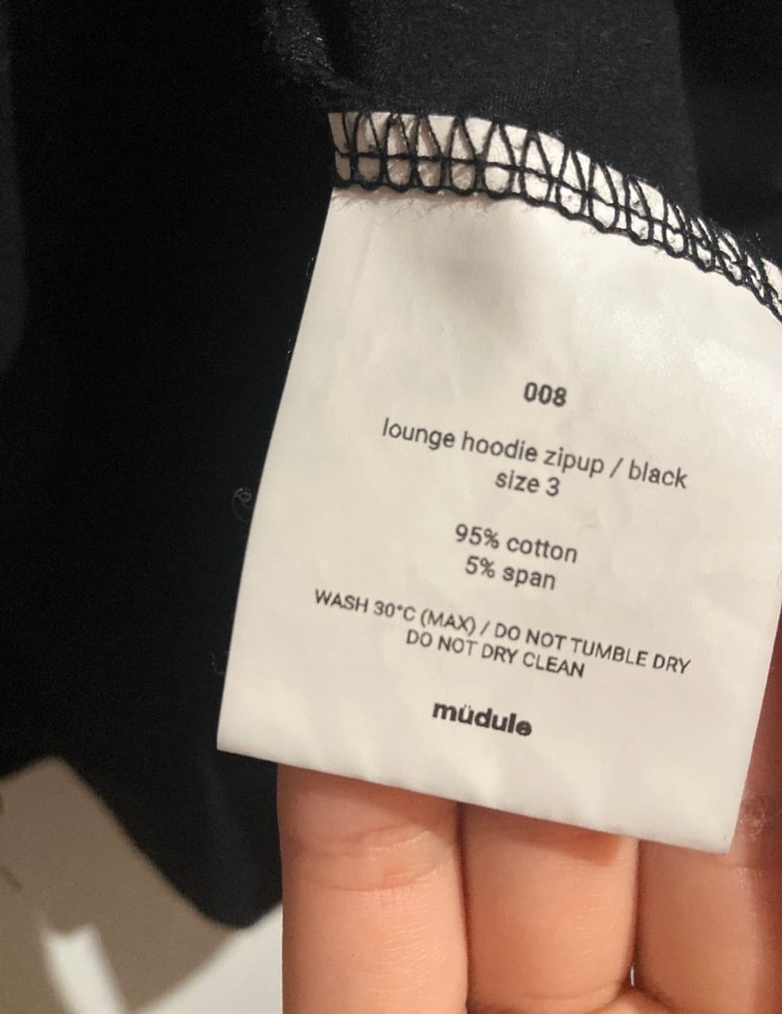 머듈 후드집업 블랙 3 사이즈 상품이미지3