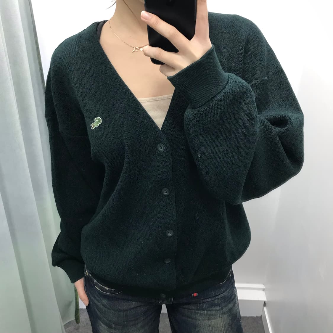 라코스테 그린 가디건 상품이미지2