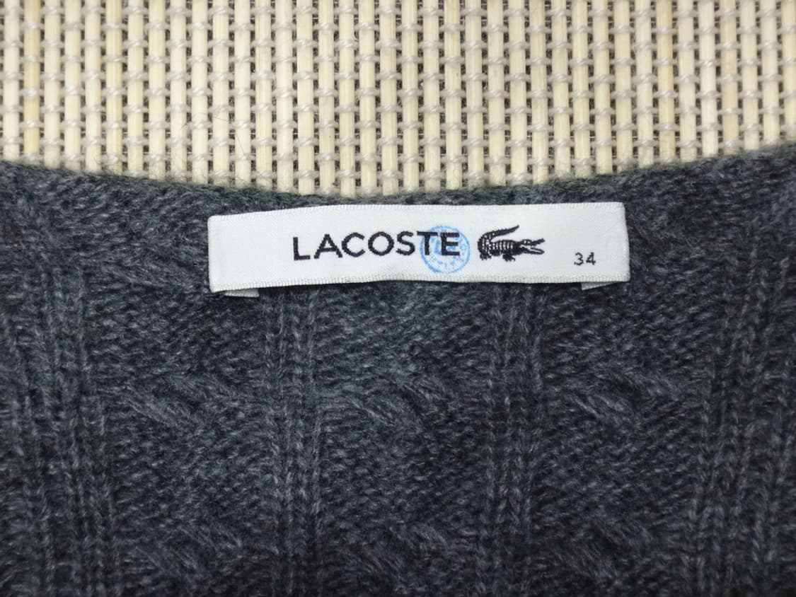 (34/90size) 라코스테 브이넥 꽈배기 니트 원피스 상품이미지7