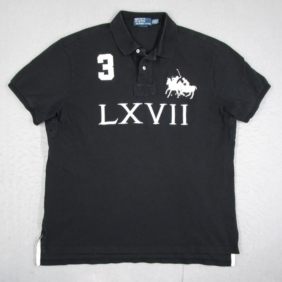 폴로 랄프로렌  LXVII 빅포니 반팔 카라티 블랙 상품이미지1