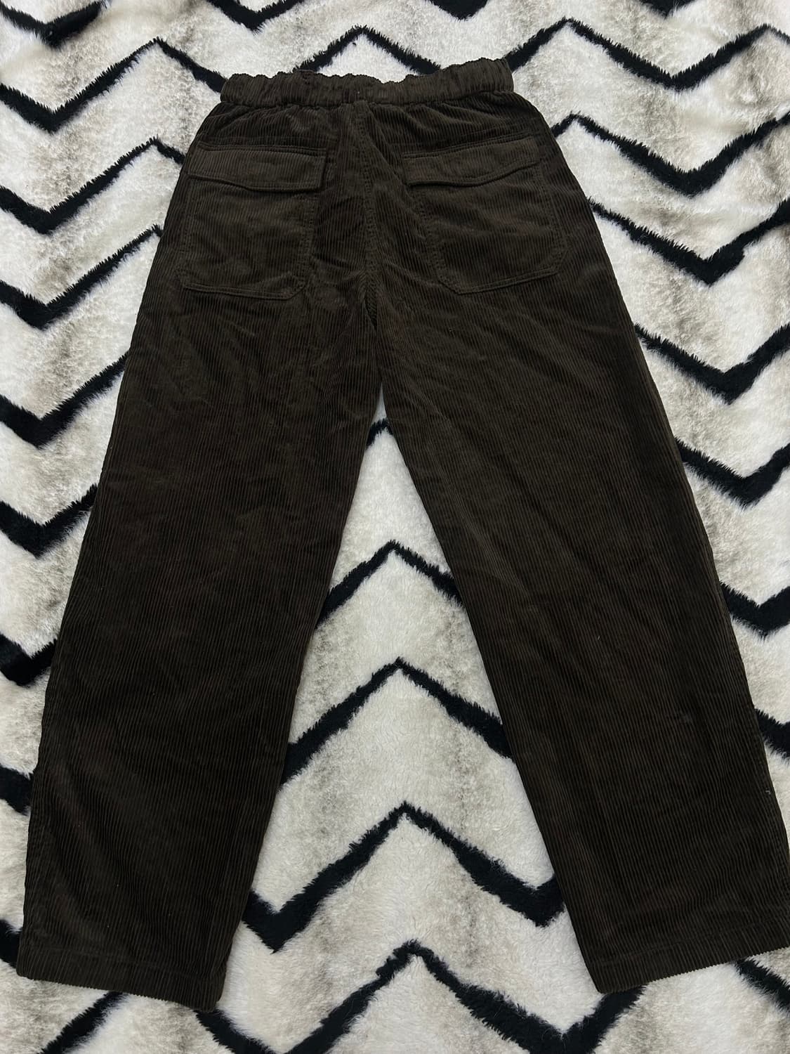 [S]유니클로U 벨티드 코듀로이 턱 와이드 팬츠/브라운 상품이미지4