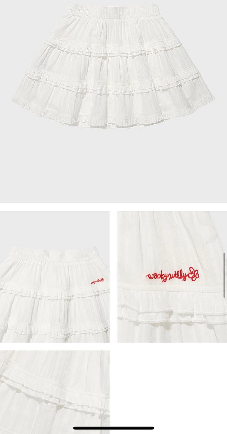 (새상품) 와키윌리 봄신상 스커트 (러플 미니 스커트) 상품이미지5