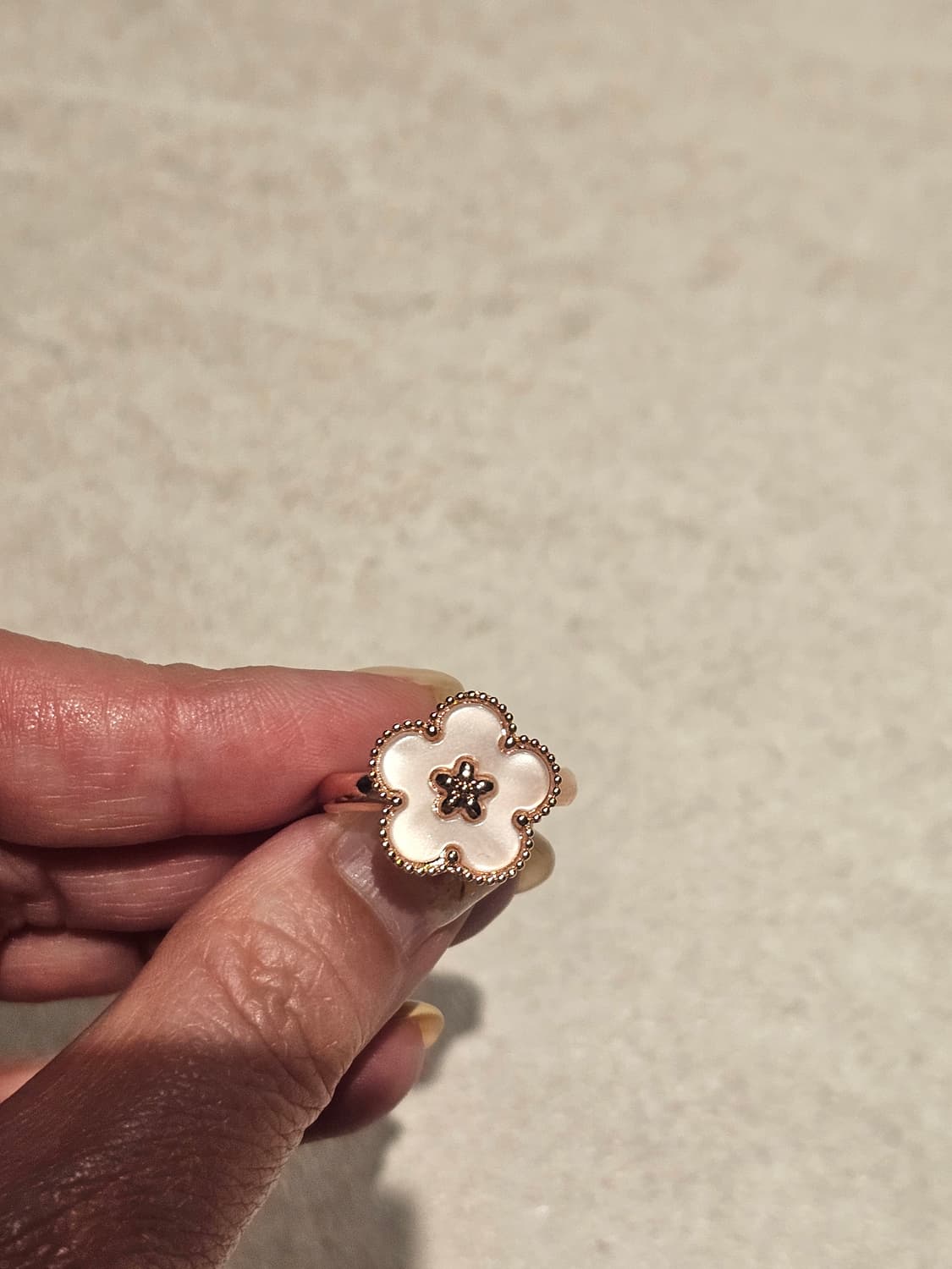 자개 플라워 반지 (새상품) 상품이미지2