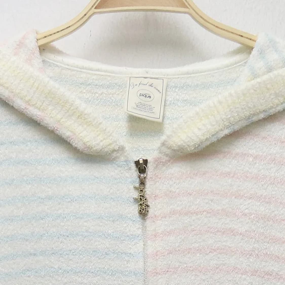 젤라또피케 스트라이프 홈웨어 후드 집업 60466 상품이미지3