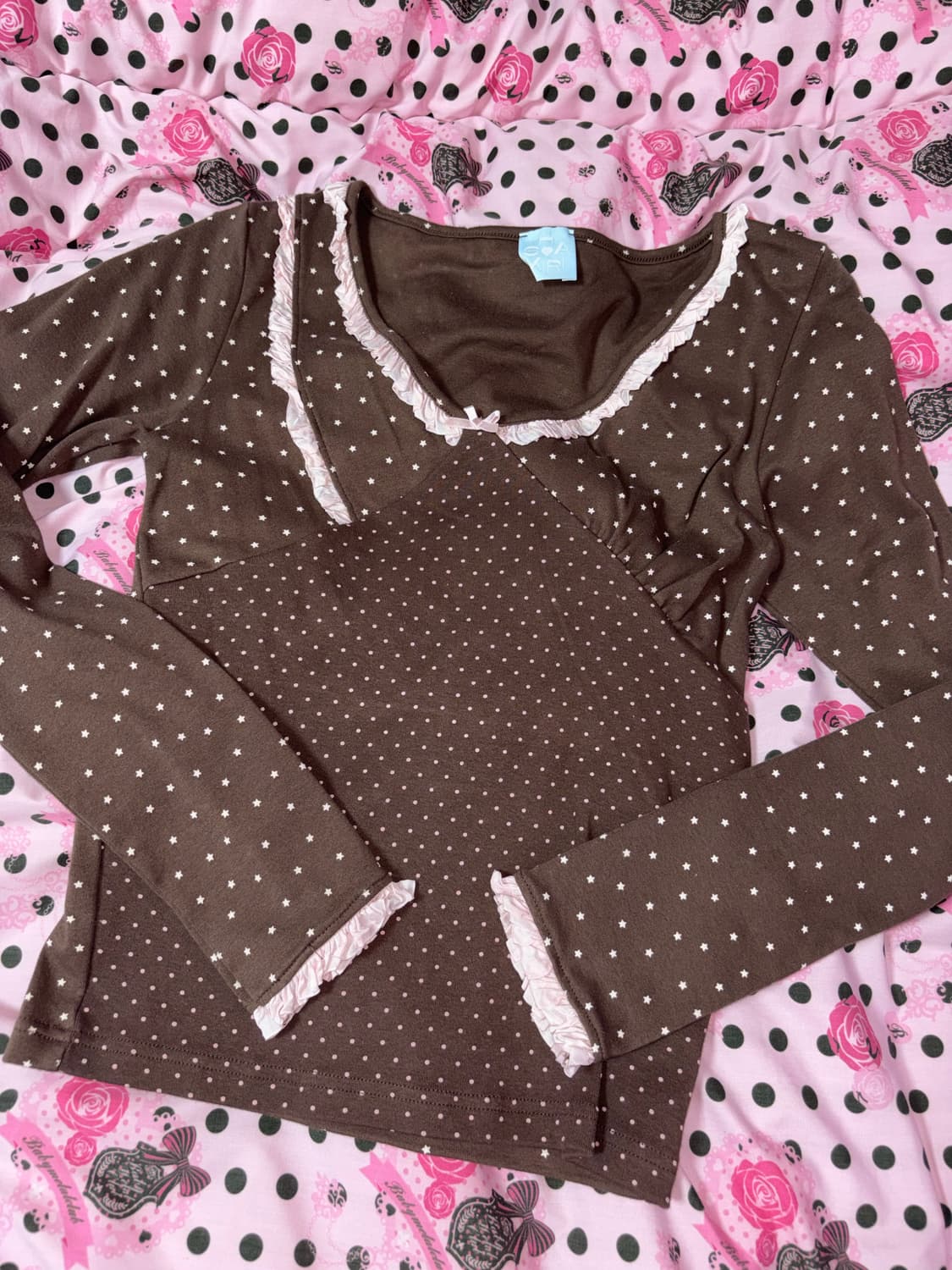 (새상품)샤키리 스테리 레이스 탑 STARRY LACE TOP 상품이미지1