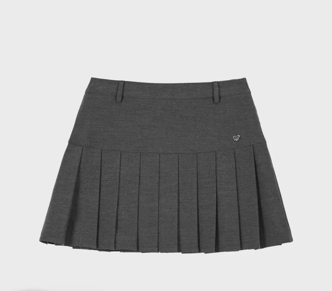 알키알카 판넬 플리츠 스커트 그레이 상품이미지1
