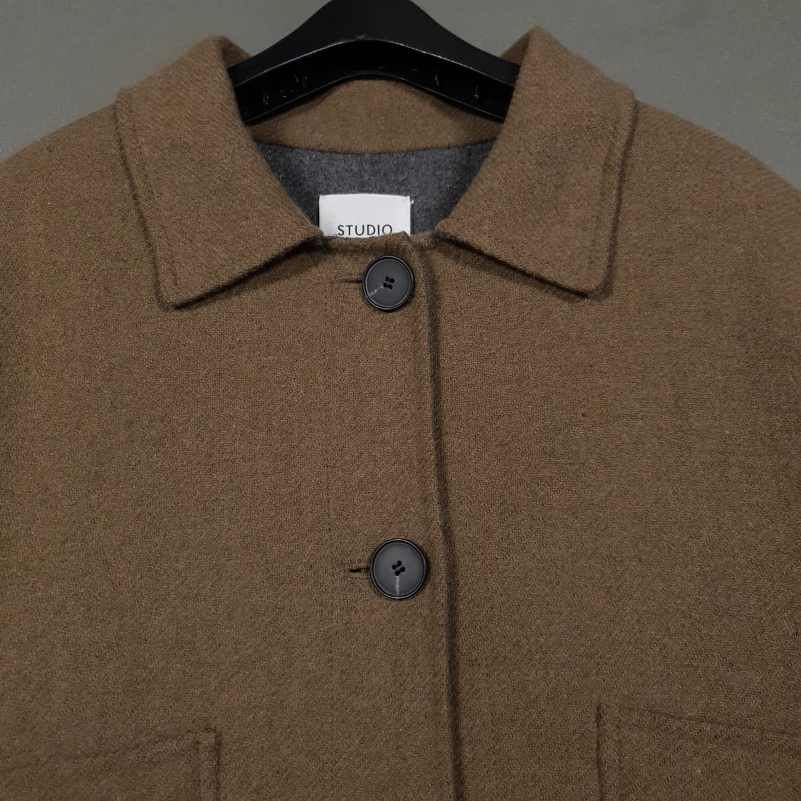 스튜디오톰보이 여성 포포켓 핸드메이드 오버핏 하프 코트 자켓 점퍼 F 상품이미지4