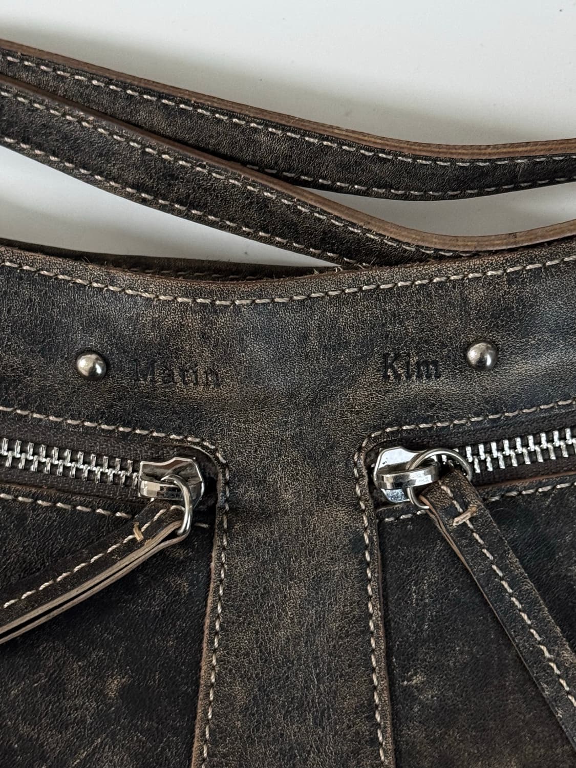 Matin kim zipper leather bag 상품이미지3