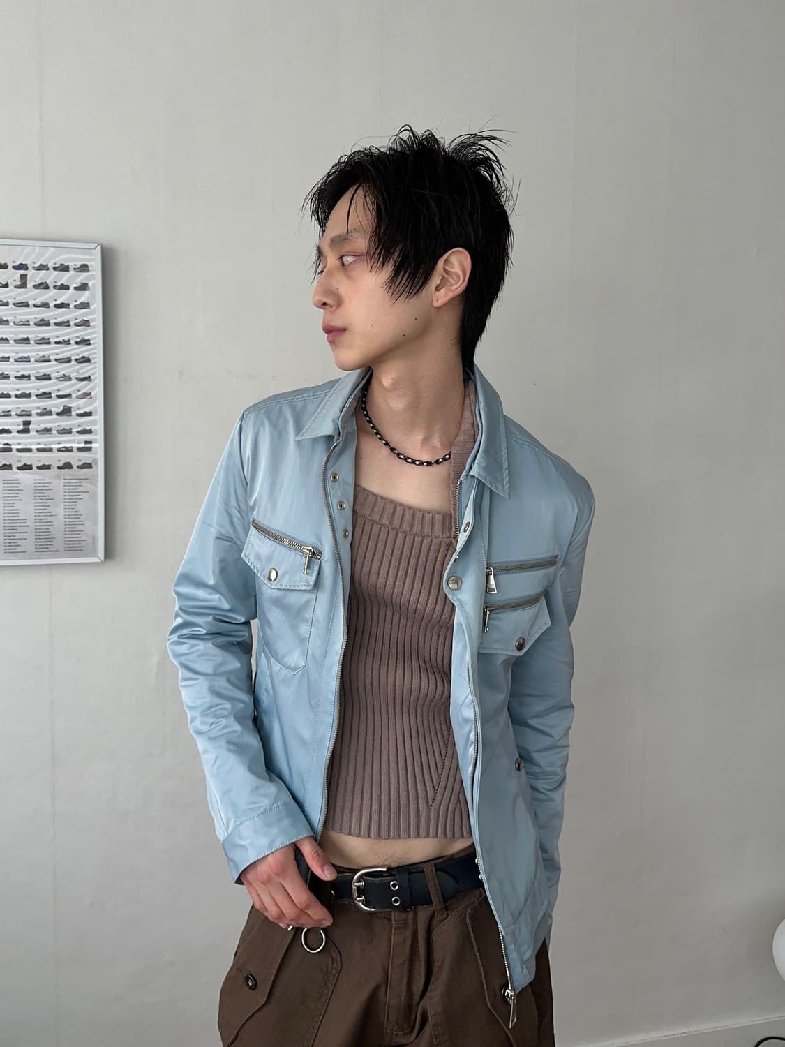 Azul by Moussy 스퀘어 넥 루지 니트 상품이미지2