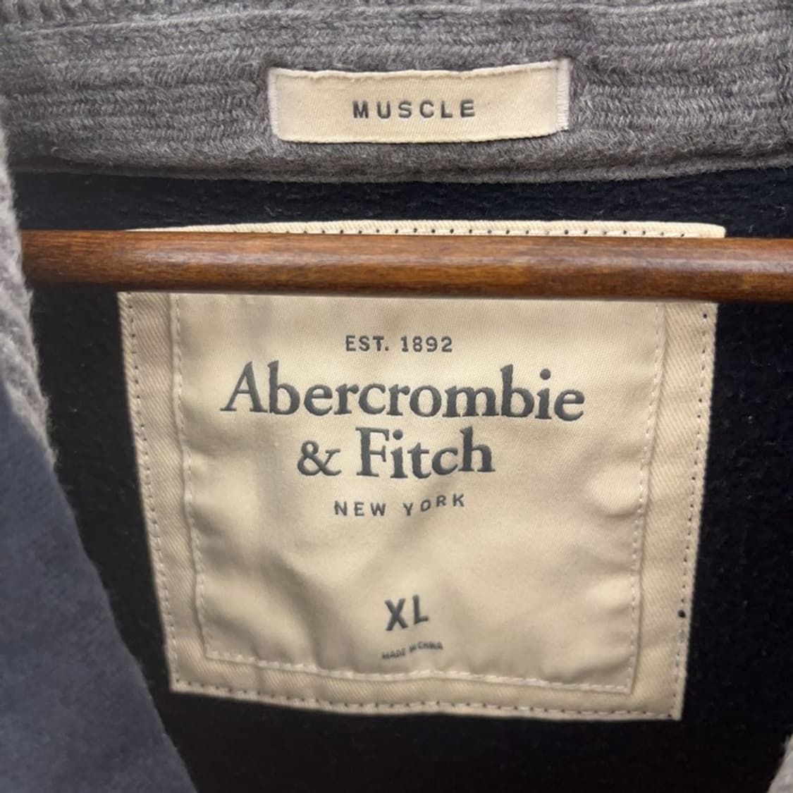 아베크롬비 빈티지 레트로 아치로고 약기모 후드티 XL C07968 상품이미지5