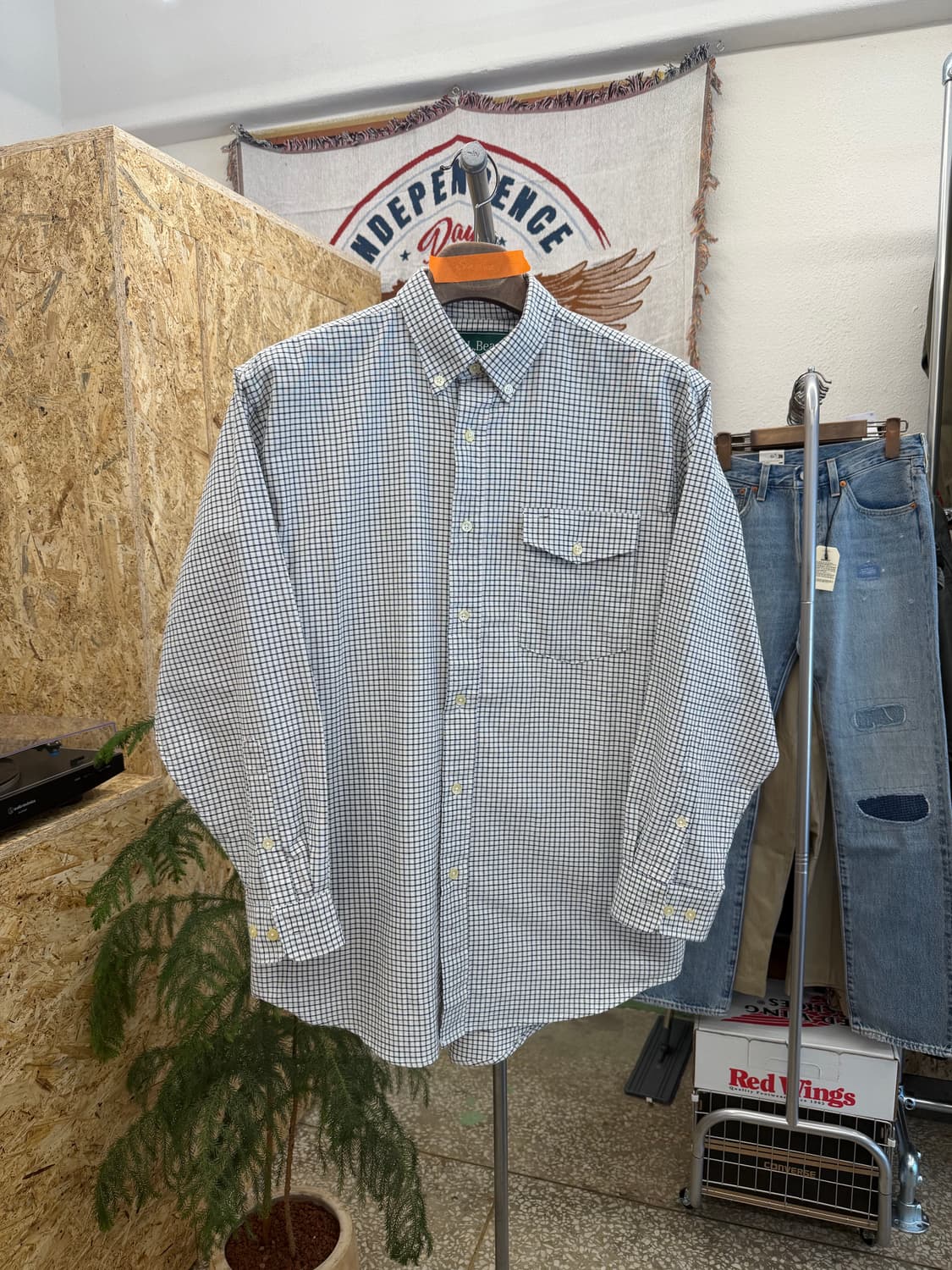 엘엘빈 X 빔즈 콜라보 체크셔츠 상품이미지1