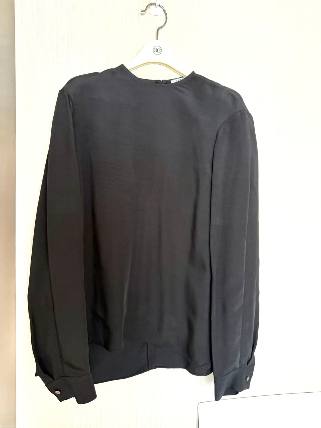 가격내림) 가격내림) 렉토 25 ss 블랙 라운드 블라우스 새상품 S 상품이미지2