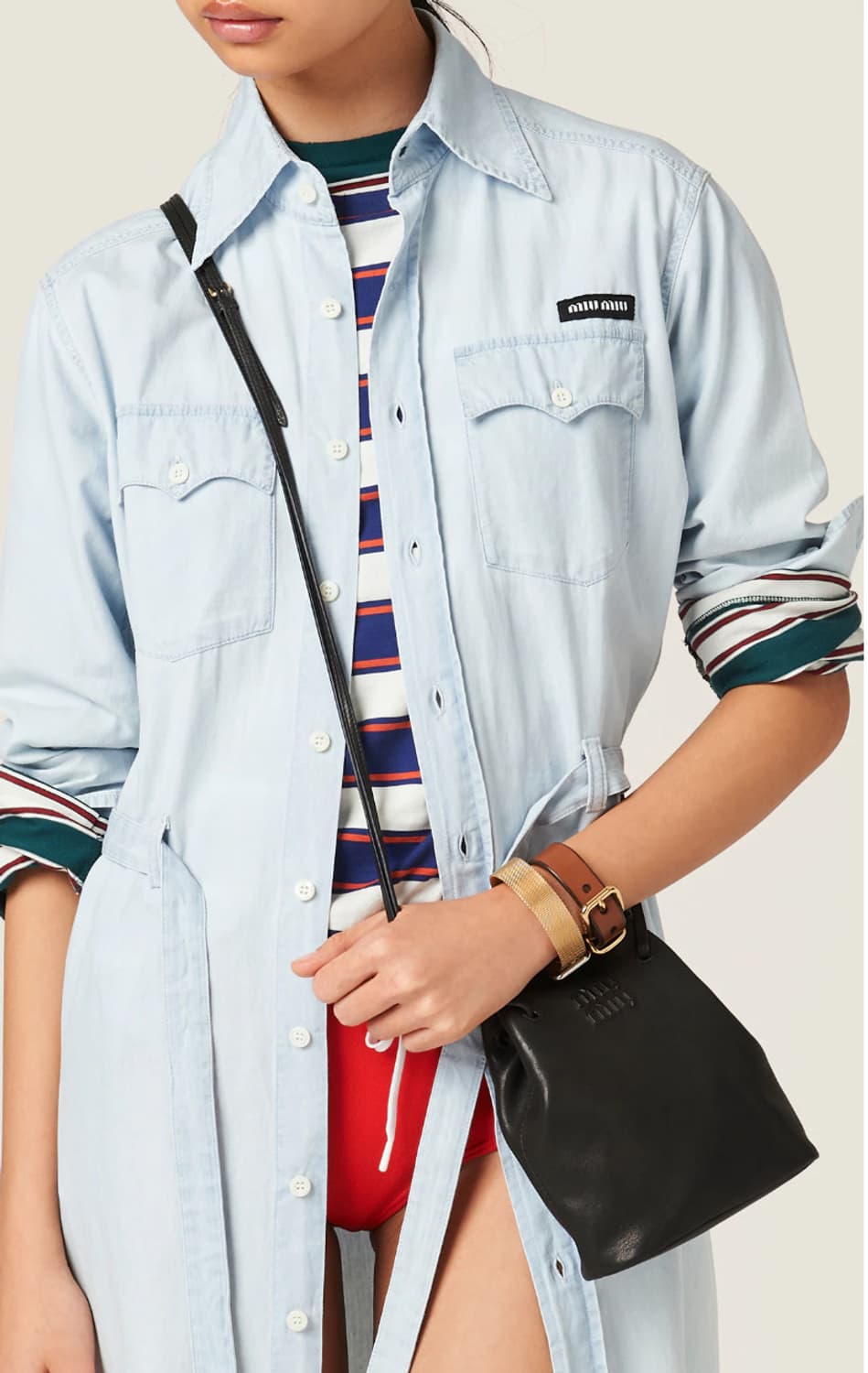 [25년 백화점구매] 정품 미우미우 나파 버킷백 상품이미지8