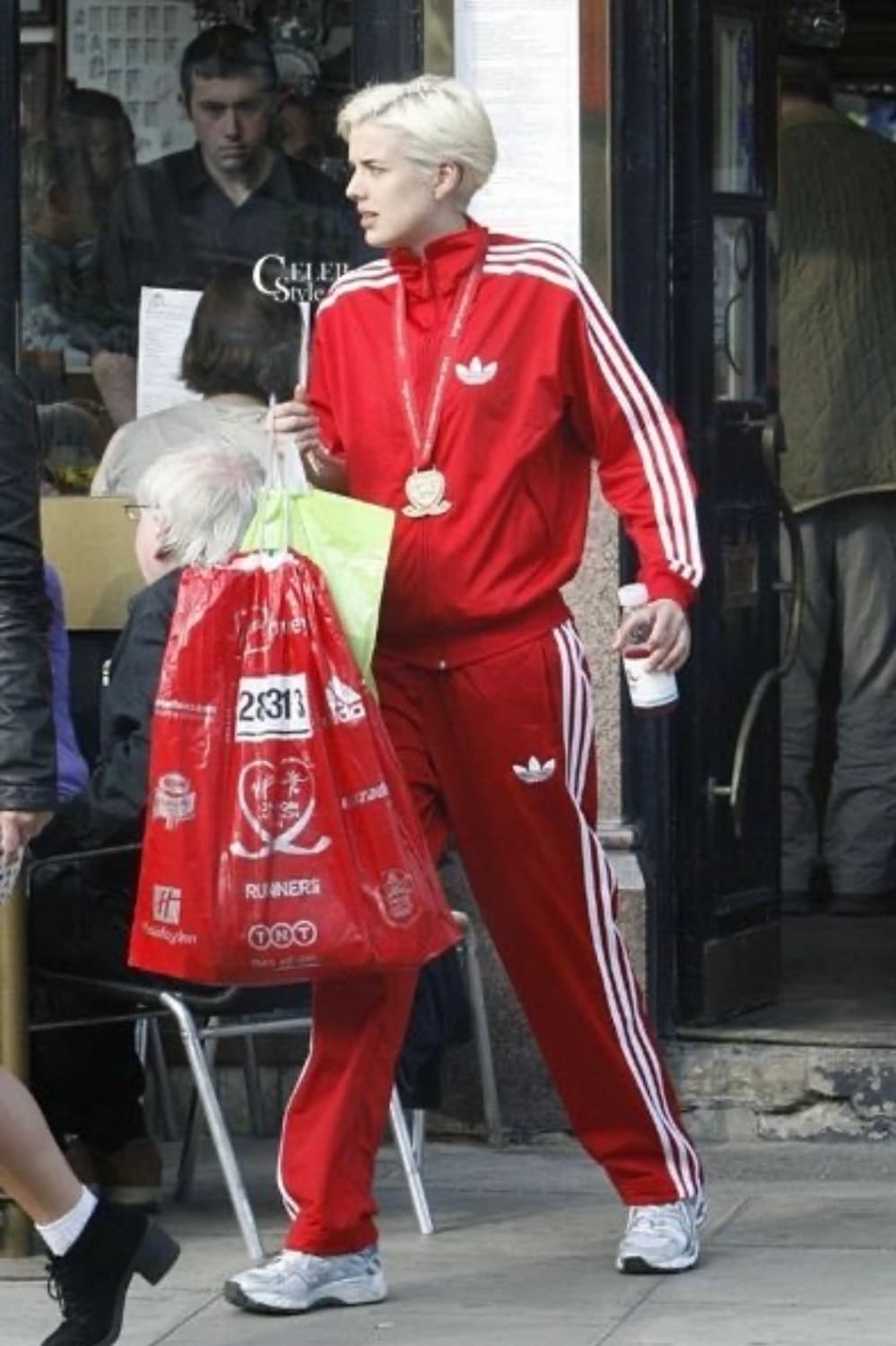 아디다스 파이어버드 트랙탑 져지 빨흰 레드 상품이미지9