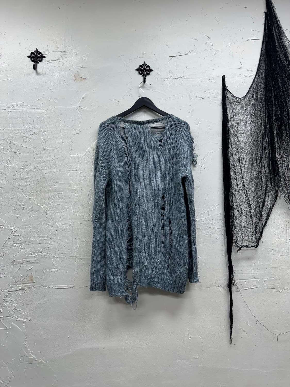 Roen 00s blue distressed grunge knit 상품이미지7