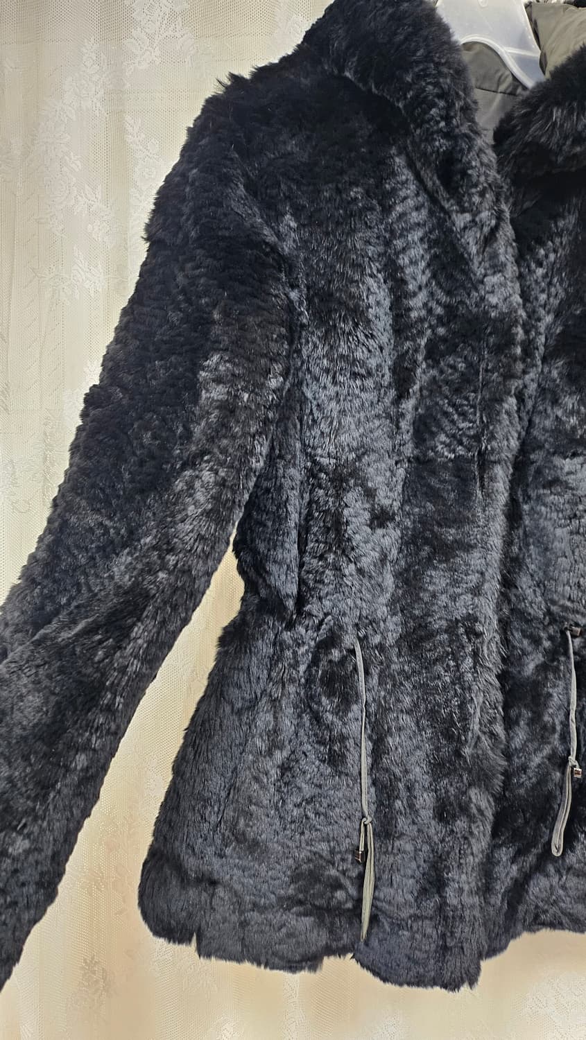 크레송 블랙 퍼 후드 자켓  상품이미지6