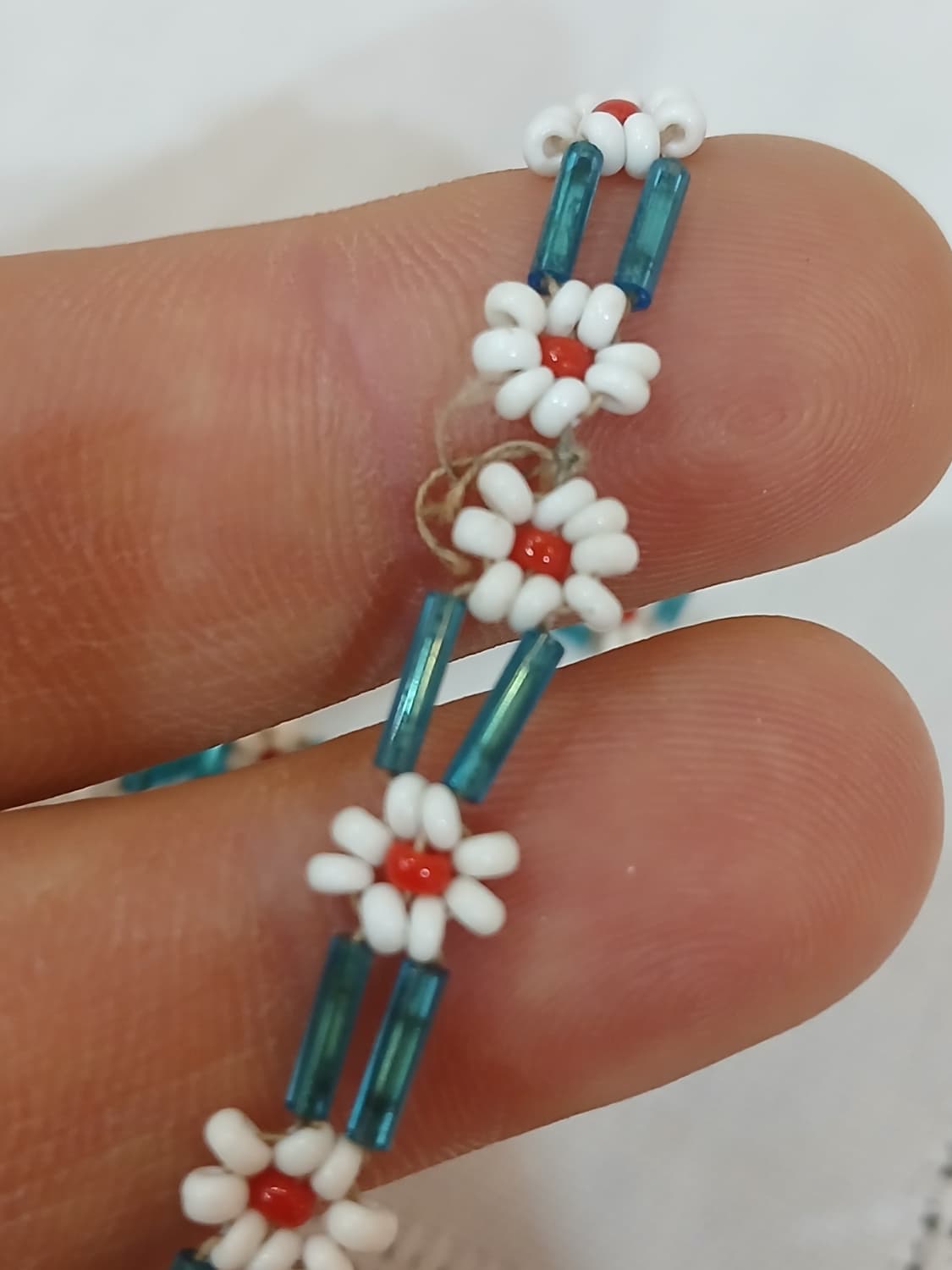 빈티지 미국 인디언 핸드메이드  비즈 목걸이 상품이미지4