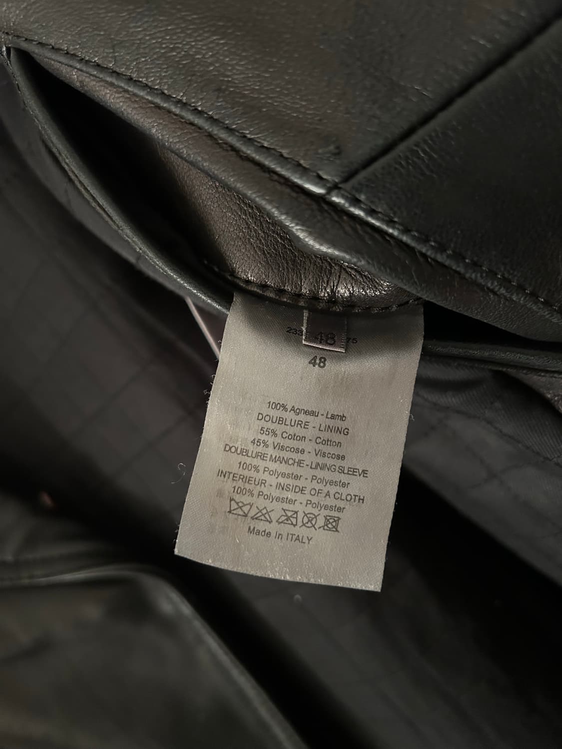 디올옴므 DIOR 클래식 라이더 가죽자켓 48 양가죽 상품이미지4