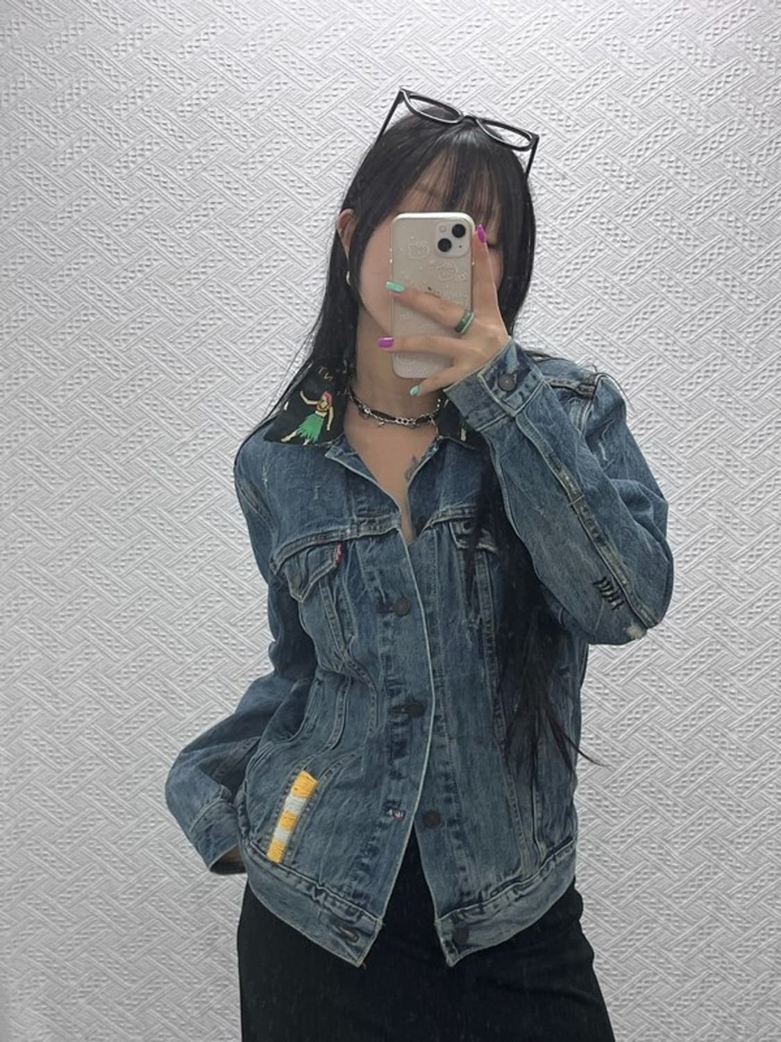 리바이스 리워크 키치 하와이안 카라 트러커 데님 자켓 S C07042 상품이미지1