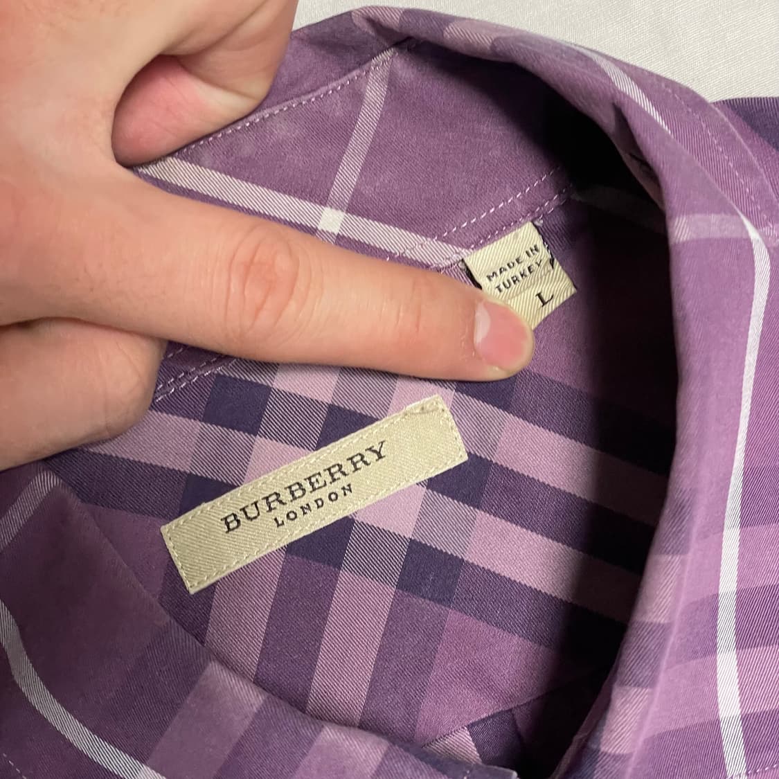 버버리 노바체크 퍼플 상품이미지4