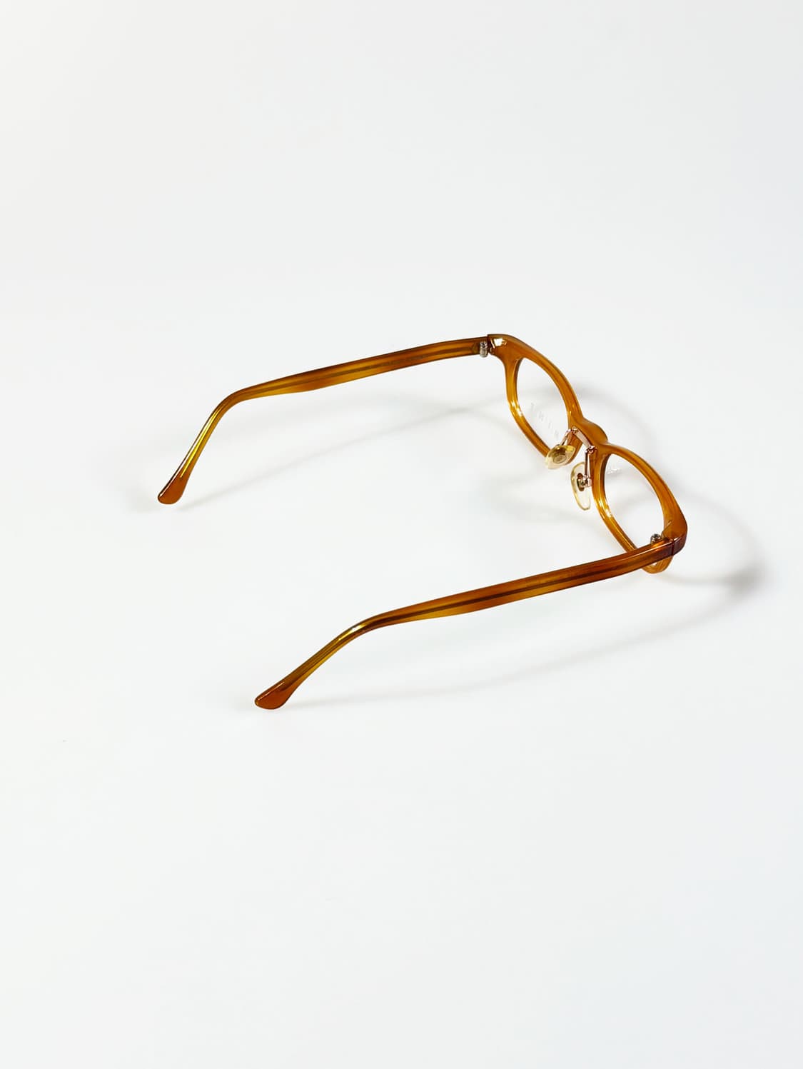 일본제 MINE 엠버 브라운 뿔테 스퀘어 빈티지 안경 상품이미지4
