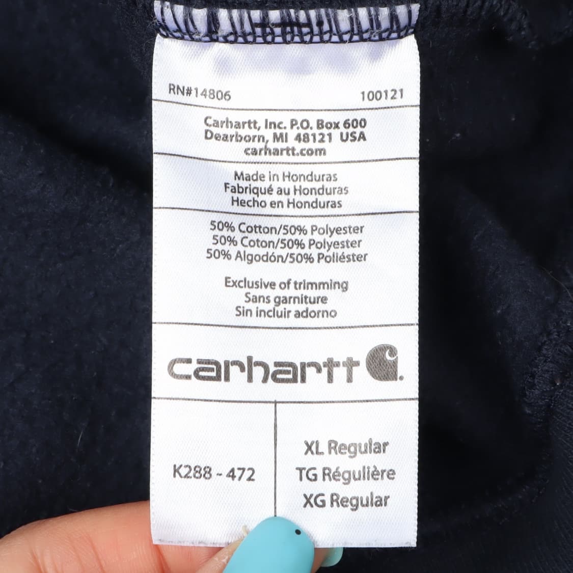 칼하트 k288 네이비 스웻 후드티 상품이미지8