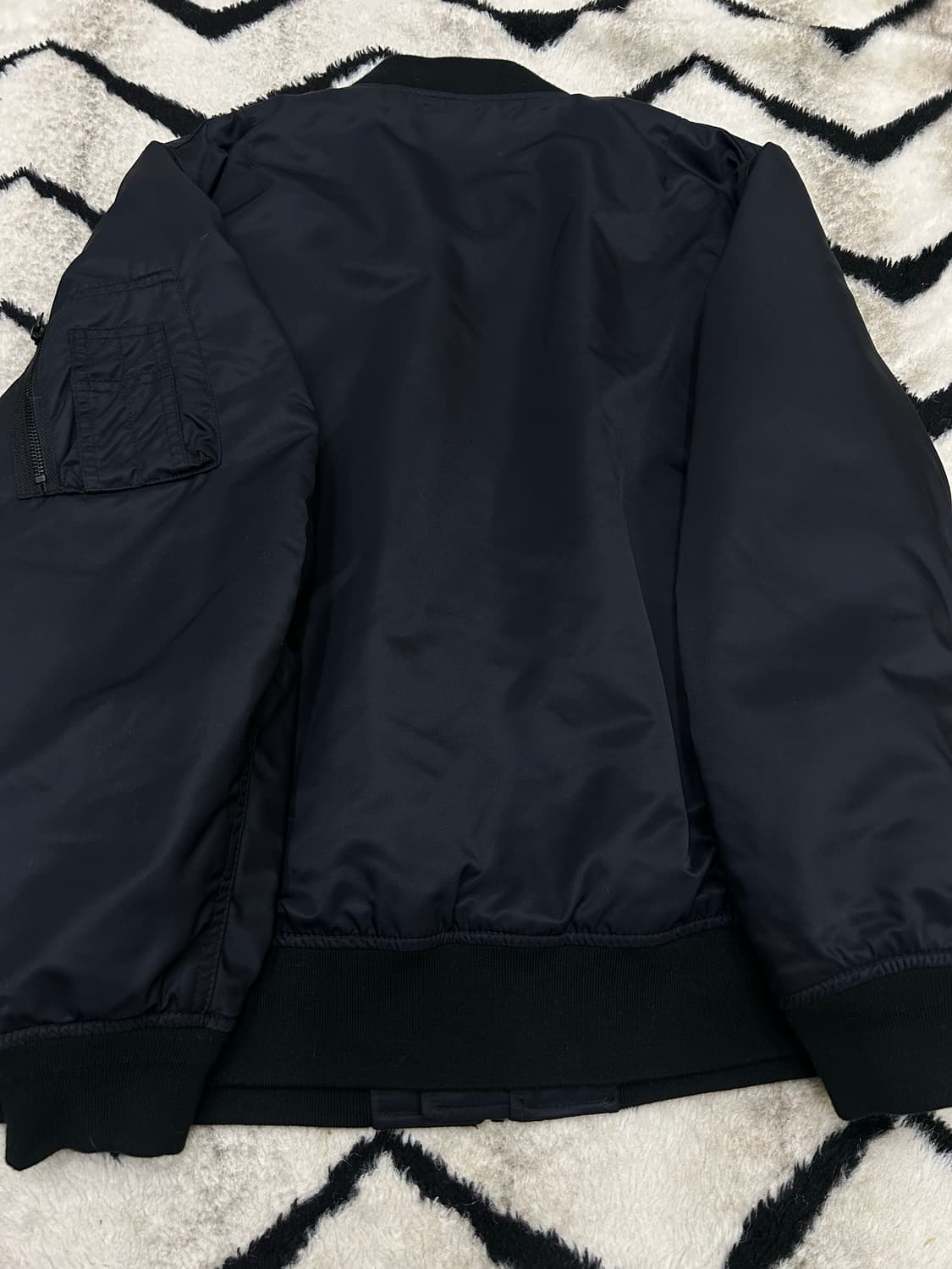 [XL]유니클로 Ma-1 점퍼 블루종/블랙 상품이미지3