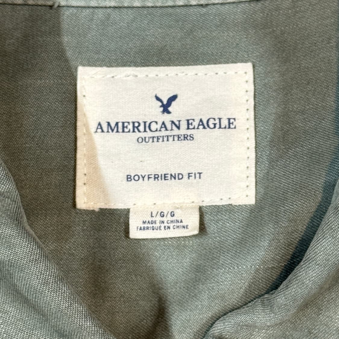 L) 아메리칸이글 투포켓 카키 리오셀 실크 셔츠  상품이미지5