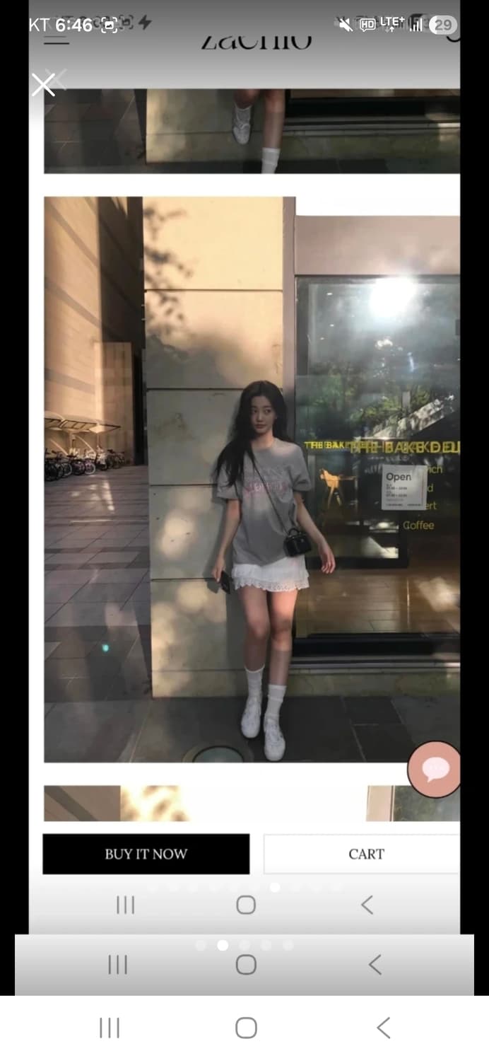 (새상품) 제니오 made 레이스 펀칭 스커트 상품이미지2