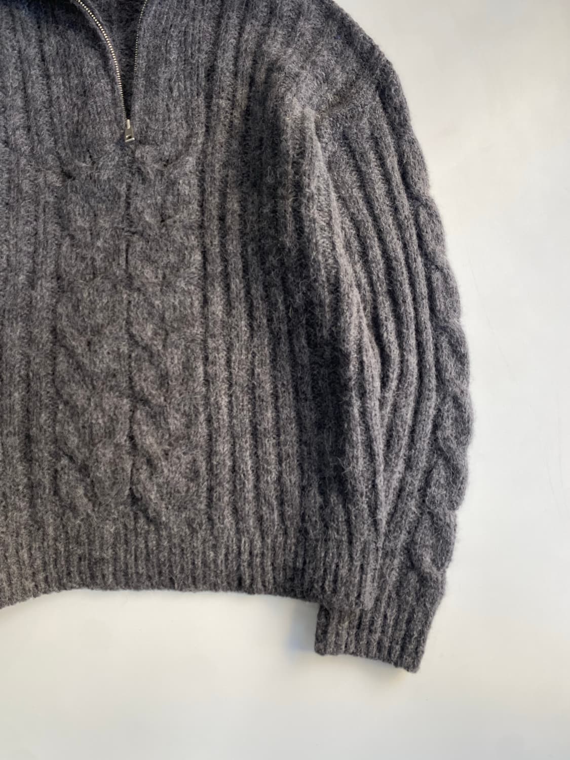 [L] 토니웩 알파카 울 니트 하프집업 상품이미지4