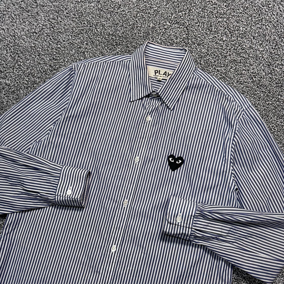 Name : 꼼데가르송 블랙와펜 스트라이프 셔츠 :)  상품이미지2