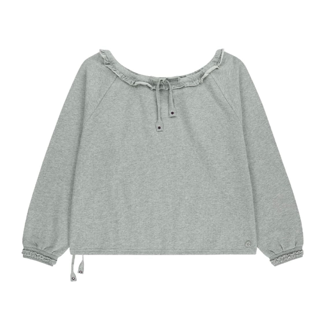 (1 2) 코이세이오 드로스트링 롱 슬리브 멜란지 그레이 상품이미지1