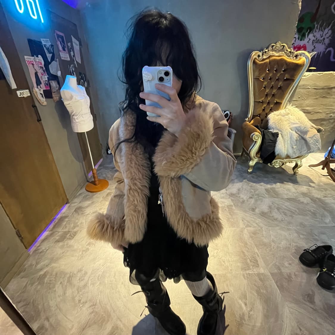 무스탕 퍼 코트 상품이미지3