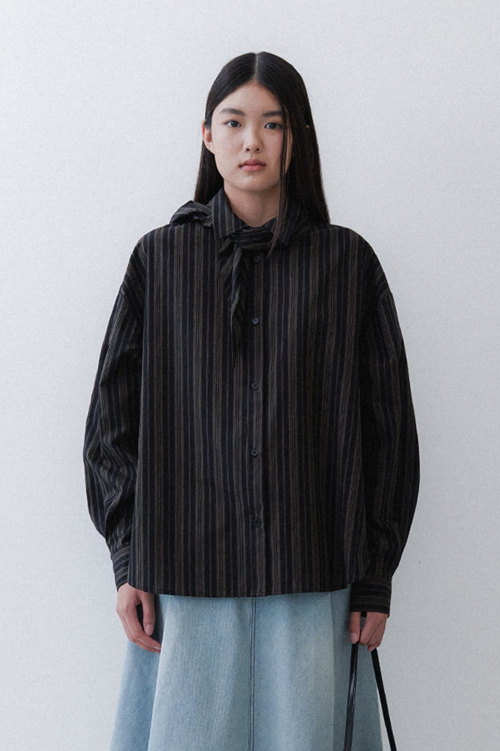 에핑글러 스카프 셔츠 스트라이프 상품이미지1