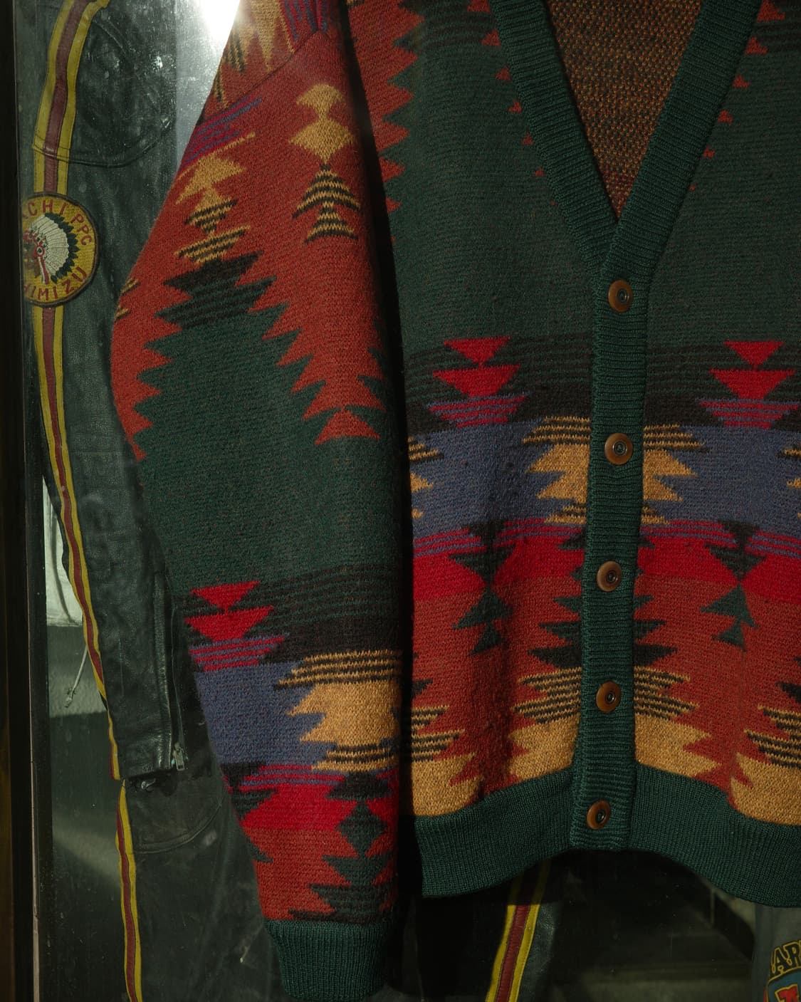 90s 빈티지 사우스웨스턴 패턴 울 가디건 상품이미지4
