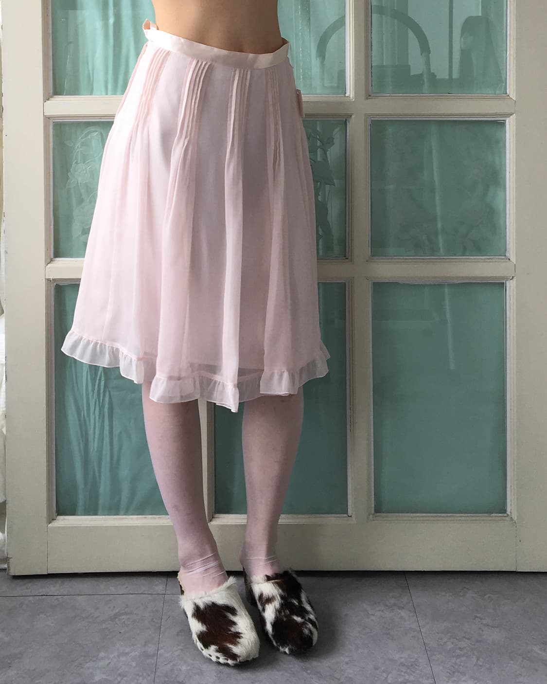 tulip mood Pleats frill midi skirt 상품이미지4