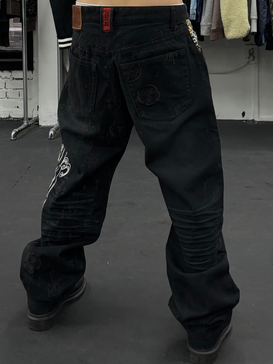 카라쿠리 타마시 오리엔탈 잉어 데님팬츠 상품이미지6