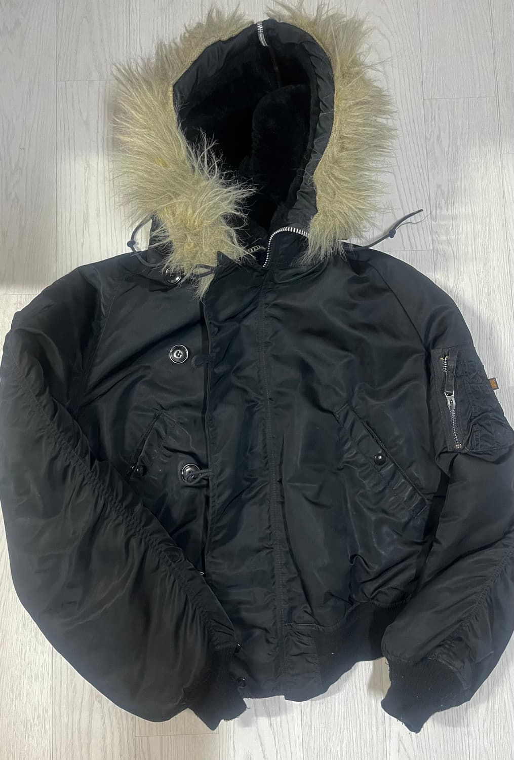 80s 알파인더스트리 N2B 블랙 IDEAL 지퍼 상품이미지1