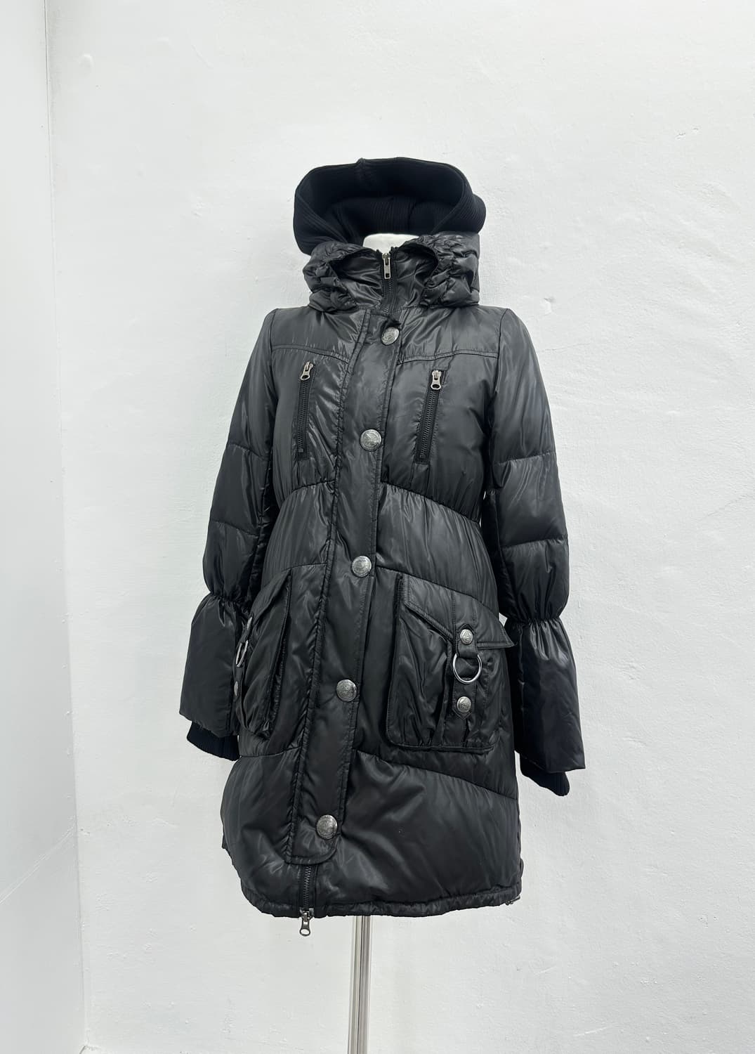 Backs 00s 2way high neck button hood pad 상품이미지2