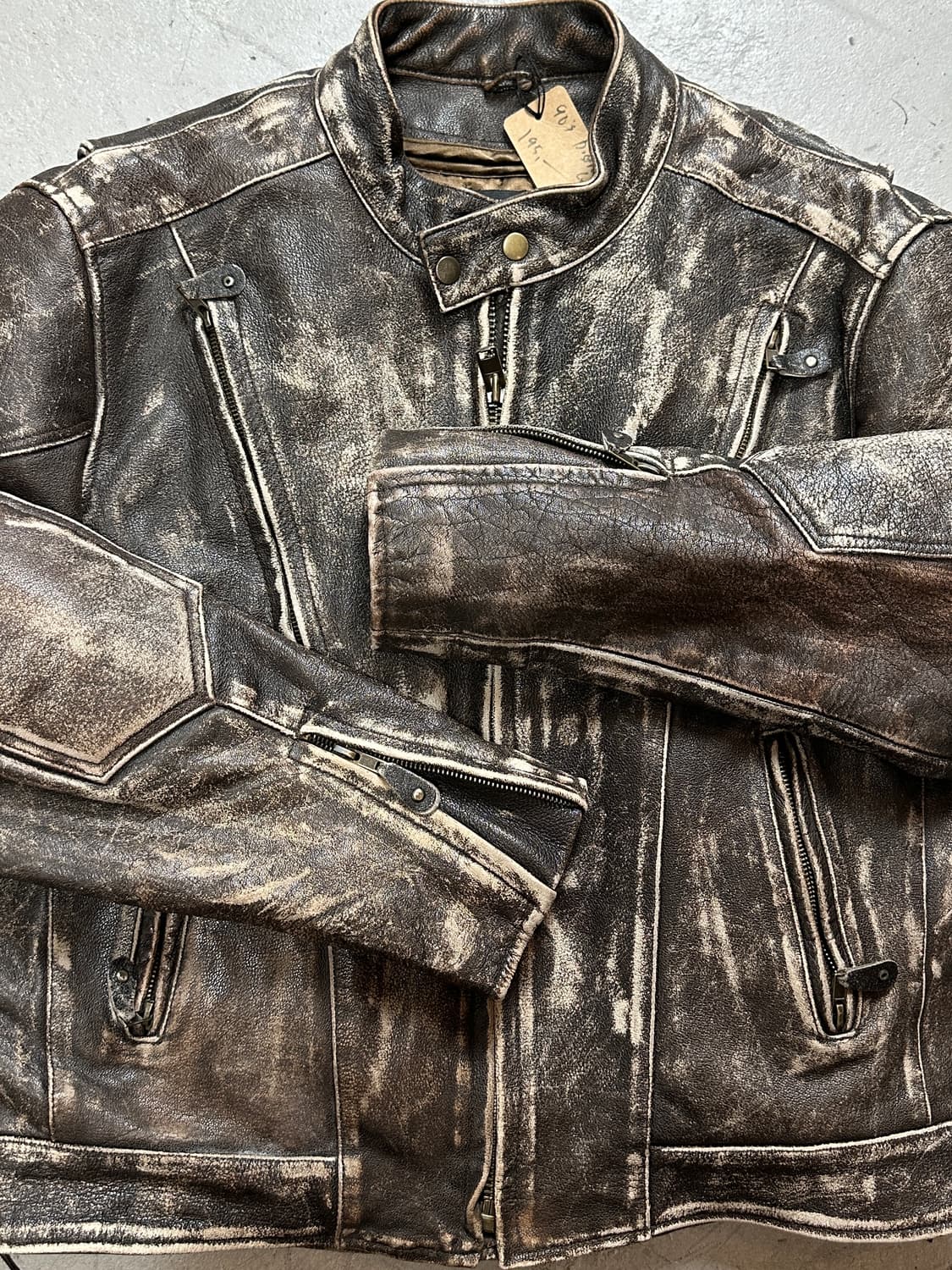 00's 빈티지 디스 레더 자켓 빈티지 레더 자켓 라이더 상품이미지8