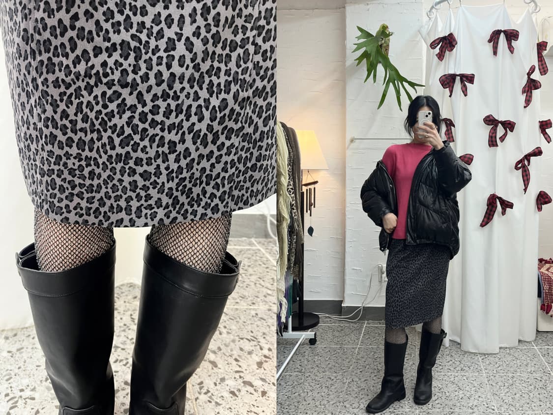 ash leopard skirt 상품이미지1
