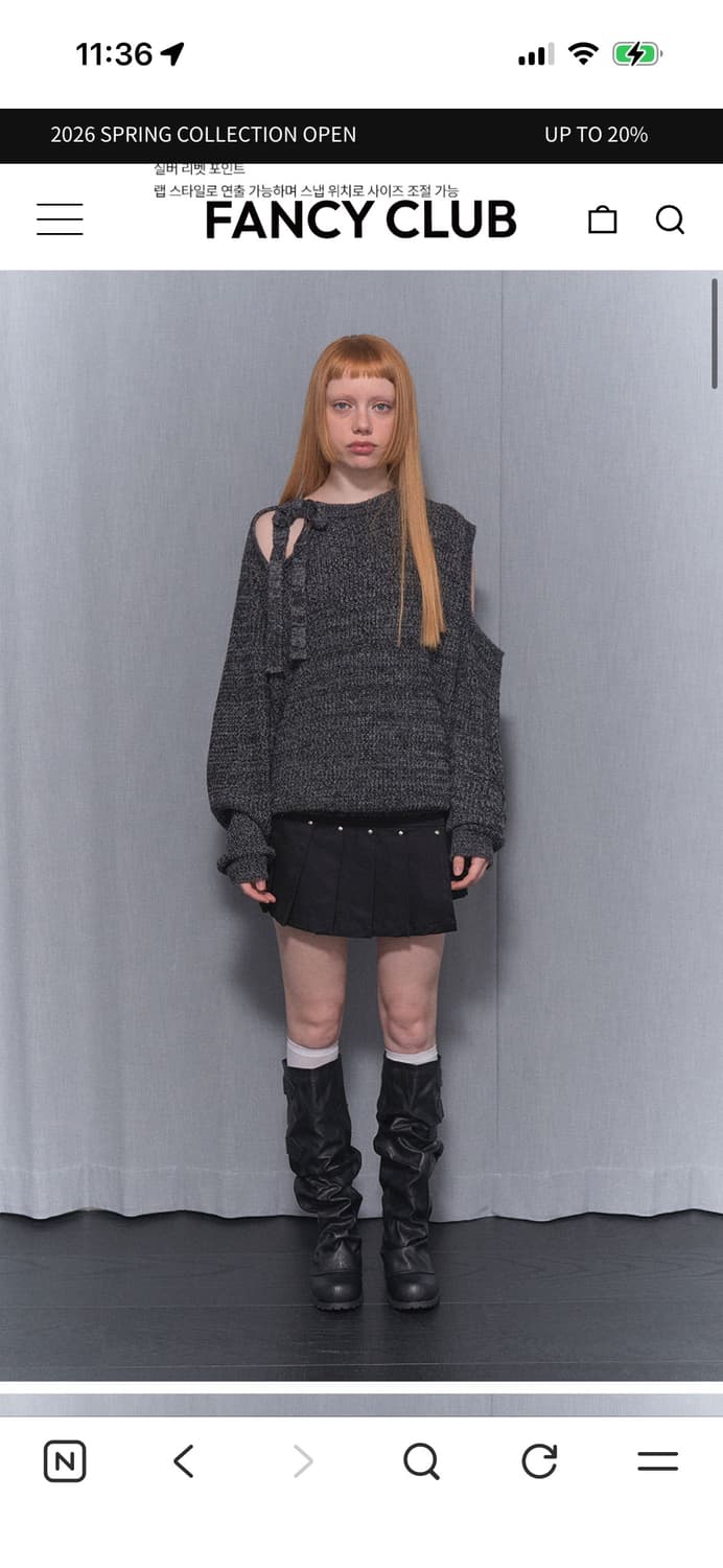 팬시클럽 PLEATS LAYERED WRAP SKIRT (BLACK) 상품이미지3