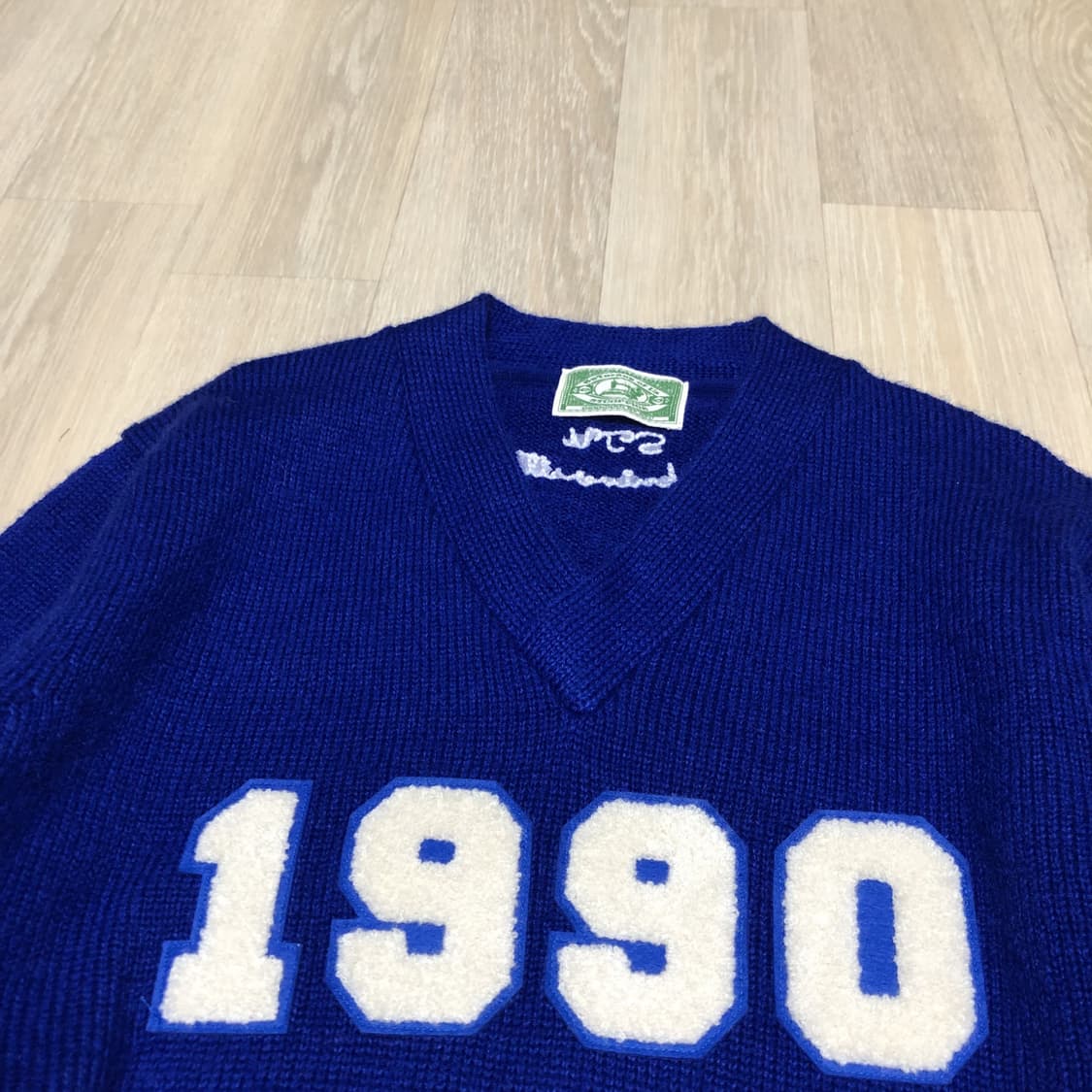 (우먼스 M) STU 우먼스 1990 V넥 니트 블루 상품이미지3