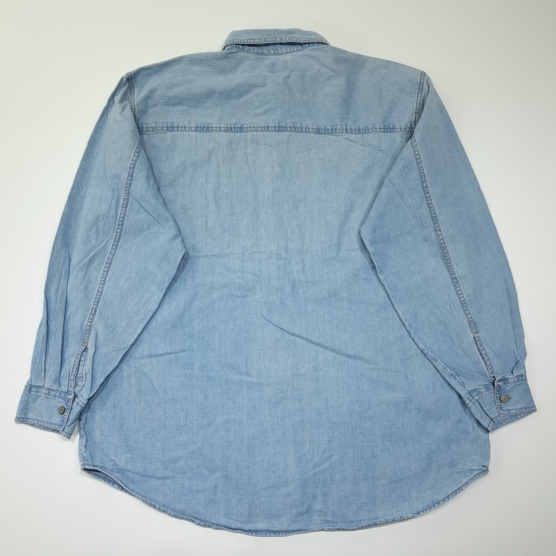 CL455 L 리바이스 90s 홍콩판 코튼 라이트워싱 데님셔츠 남방 상품이미지6