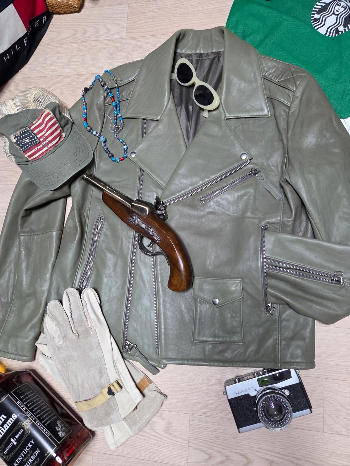 (U.K)바이크 라이더 자켓 가죽 점퍼 핸드메이드 레더자켓 상품이미지1