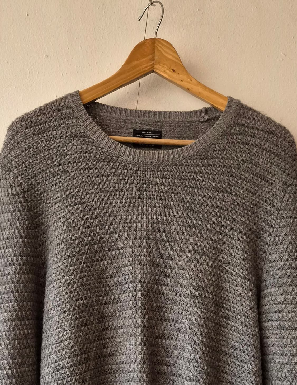 올세인츠 남성 간절기울라운드니트 M사이즈 상품이미지1