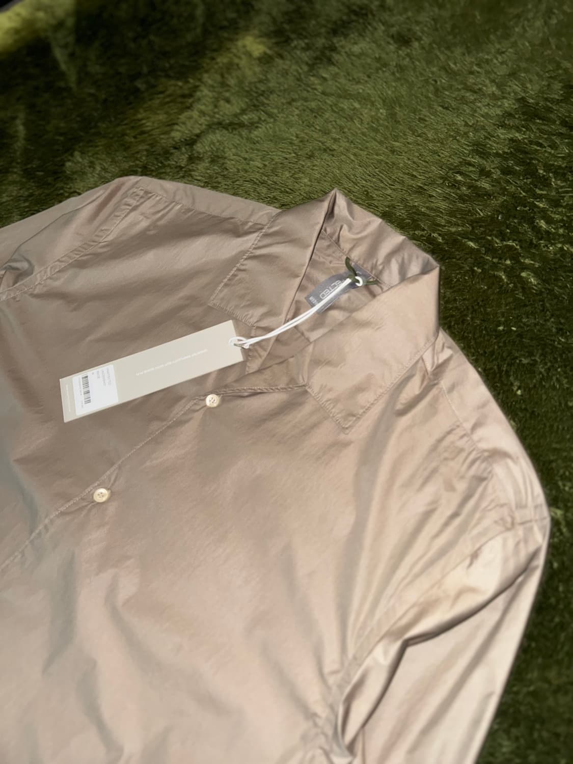 [M] 언어펙티드 22ss 오픈 카라 셔츠 베이지 상품이미지2